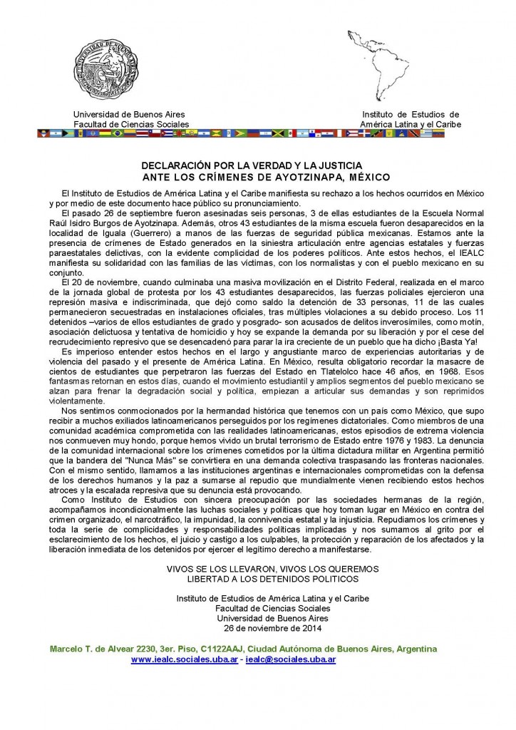 declaracion ayotzinapa noviembre 2014 2